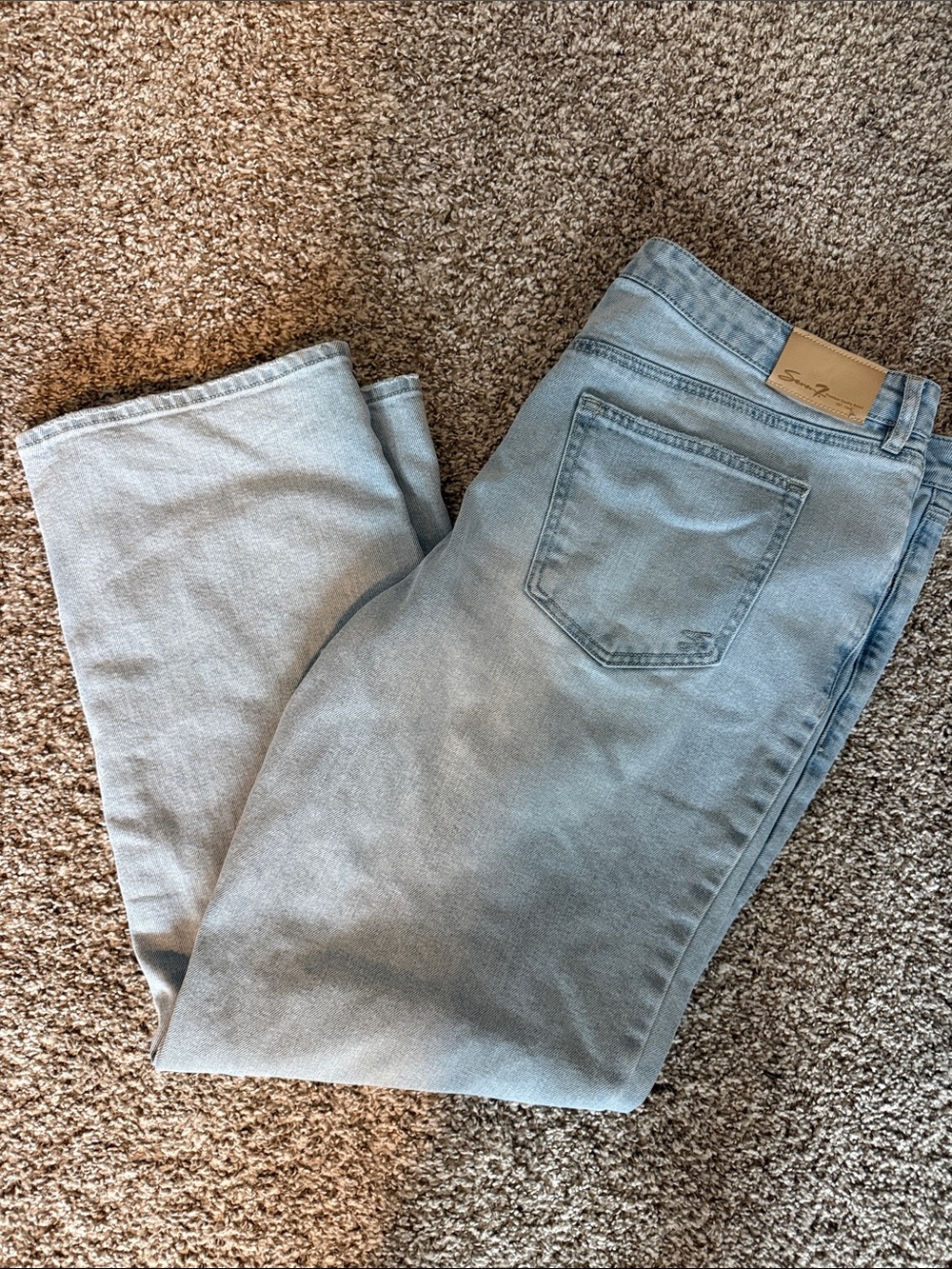 Seven Loose Straight Jeans in Light Blue